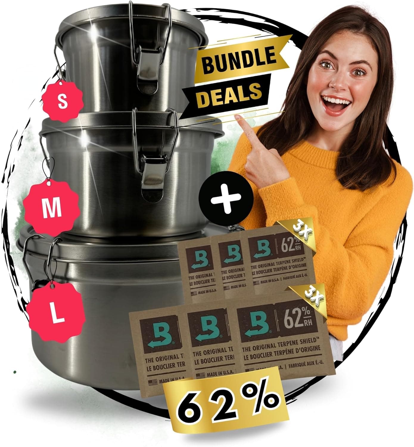 ronicXL XXL Set Kräuter Aufbewahrungsdose