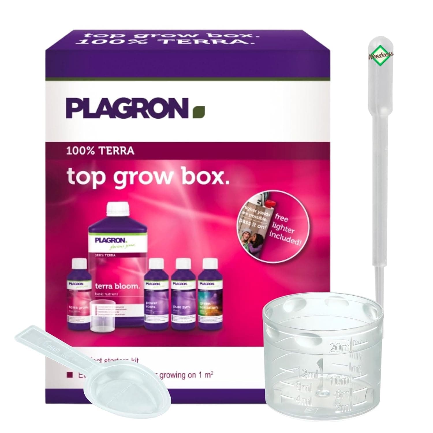 Weedness Plagron Dünger Set Terra Starterbox Big - Grow Anbau Indoor Bio Dünger NPK Chilli Organischer Gemüse Flüssig Bonsai Tomaten Palmen