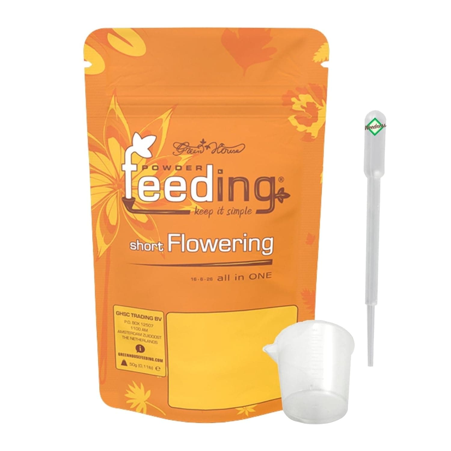 Weedness Green House Feeding Short Flowering 125 Gramm - NPK Dünger Grow Anbau Indoor Erde Flüssigdünger Organischer Bio