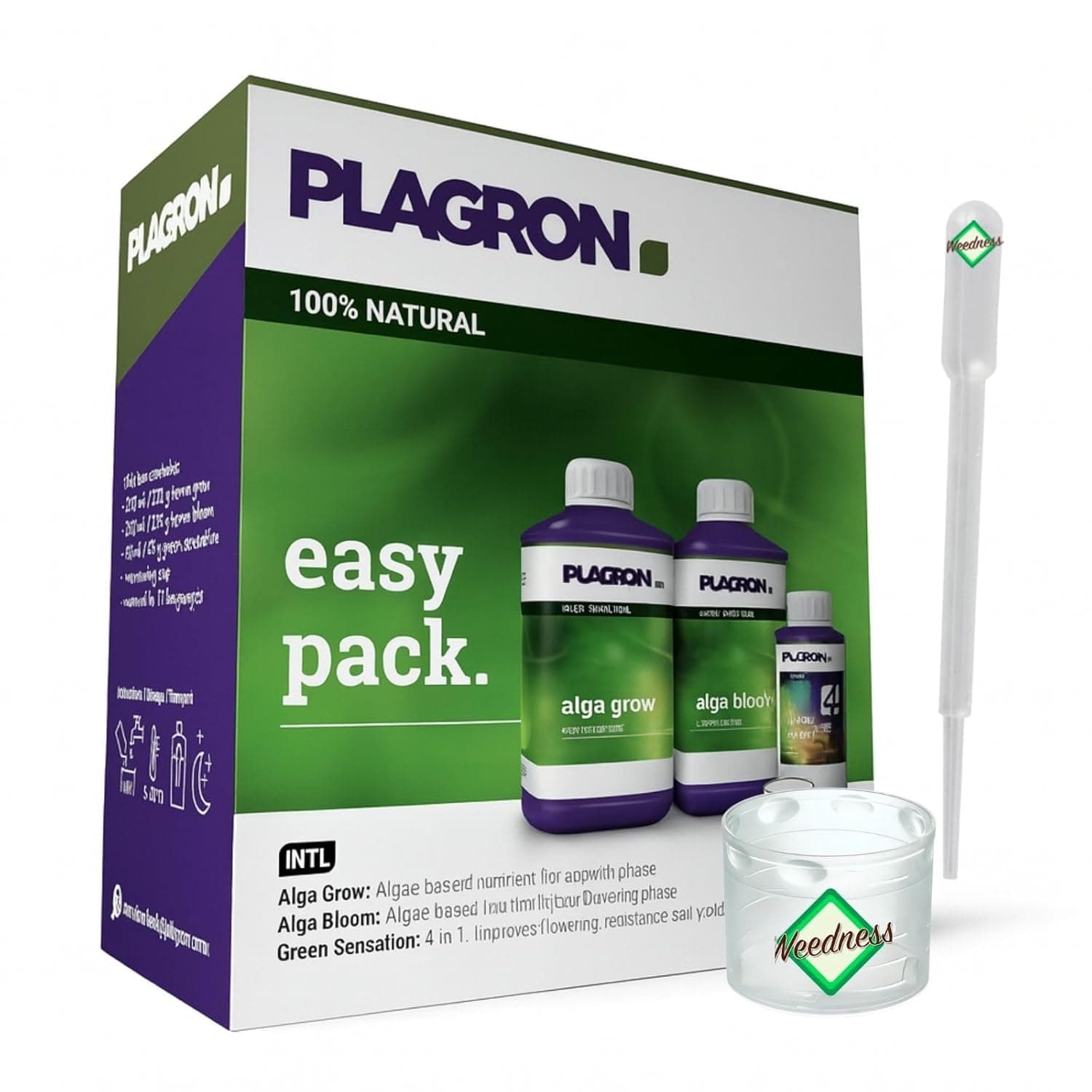 Weedness Plagron Dünger Set Bio Easy Pack Natural Starterbox Grow Anbau Indoor - Bio NPK Organischer Flüssig Tomaten