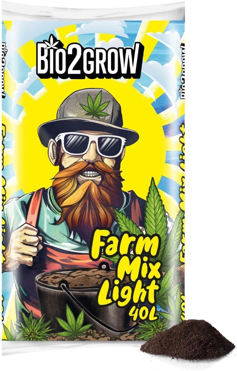 Bio2Grow Farm Mix Light 40 Liter - Grow Indoor & Outdoor Blumenerde für Pflanzen, Leichte Mischung