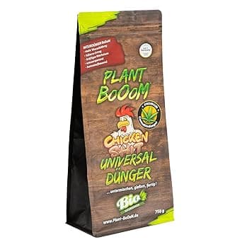 Plant BoOom Natur-Düngemittel Chicken Shit Universal-Dünger - Bio-Qualität mit natürlicher Langzeit-Wirkung - organischer mineralischer NPK-Dünger I mit Endomykorrhiza-Pilze - 750 g I pb004