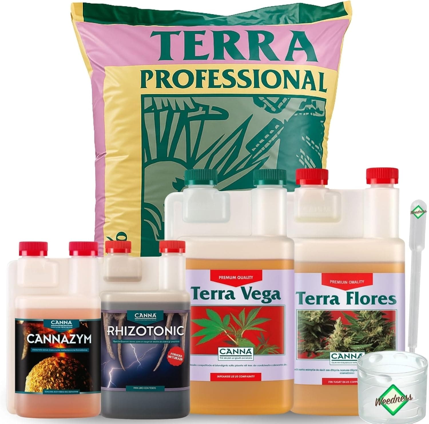 Weedness Canna Terra Professionell 50 Liter + Dünger Medium - Blumenerde Grow Balkon-Pflanzen Pflanzerde Gartenerde Tomatenerde