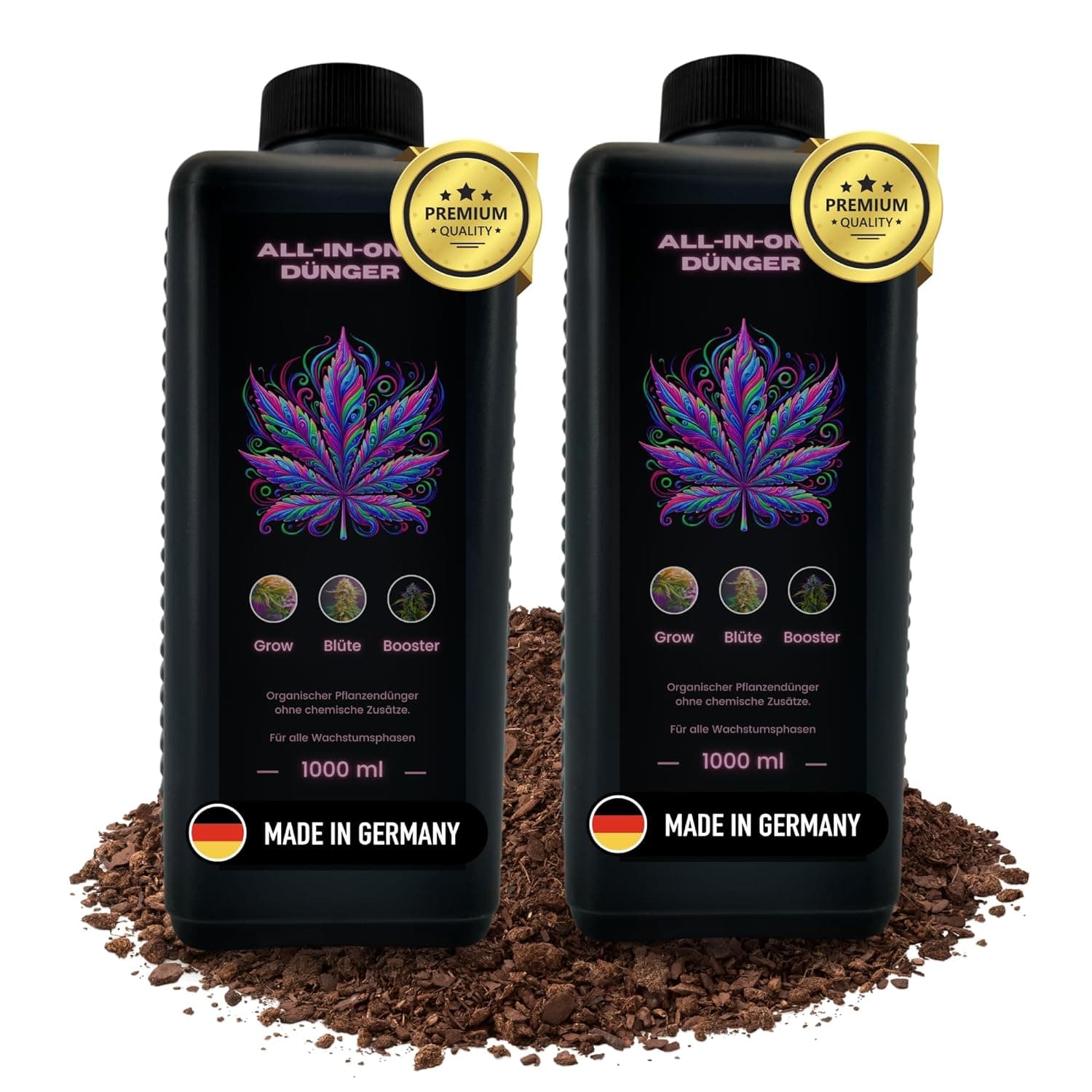 TronicXL Premium 2L Grow Dünger I All in One I Indoor & Outdoor für Wachstumsphase und Blütephase kompatibel mit Growbox Grower 2Liter Grow & Blüte Starter Set Try Pack